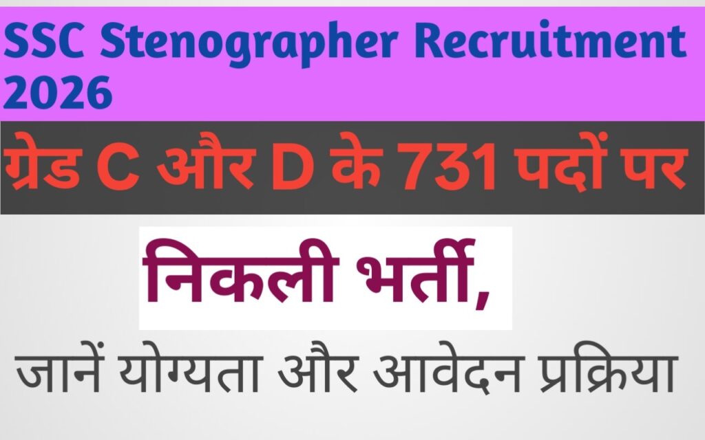 SSC Stenographer Recruitment 2026